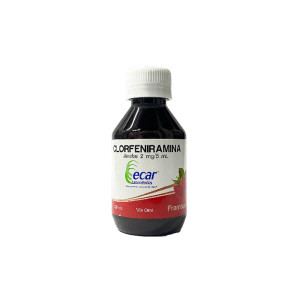 CLORFENIRAMINA JARABE 2MG/5ML FRASCO X 120 ML ECAR